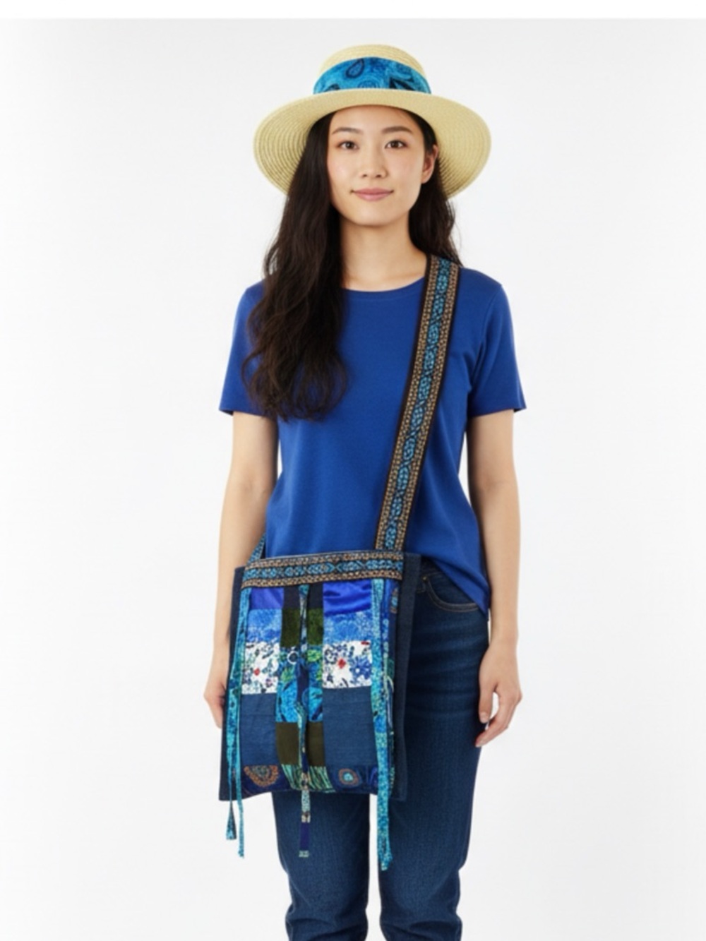 Handmade Patchwork Crossbody Boho Bag UNISEX - Picture 2 of 8